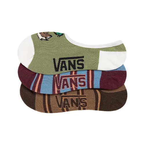 VANS Canoodle 3 шт Синий Женские No Show Носки