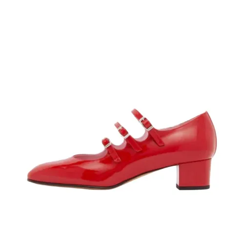Carel Kina Грубый каблук Туфли Мэри Джейн 4CM Женские Красный