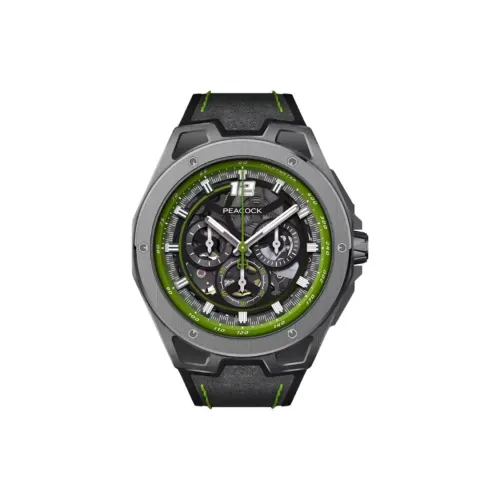 Павлин Explorer Collection Механизм с ручным заводом Резиновый ремешок Часы Мужские Черный циферблат