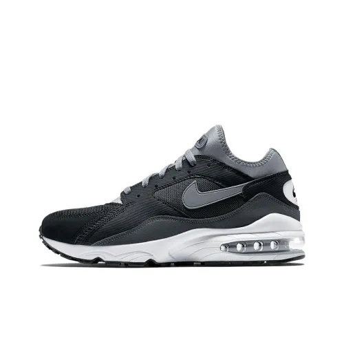 Nike Air Max 93 Low Топ Повседневные Беговые Кроссовки Унисекс Синий Черный
