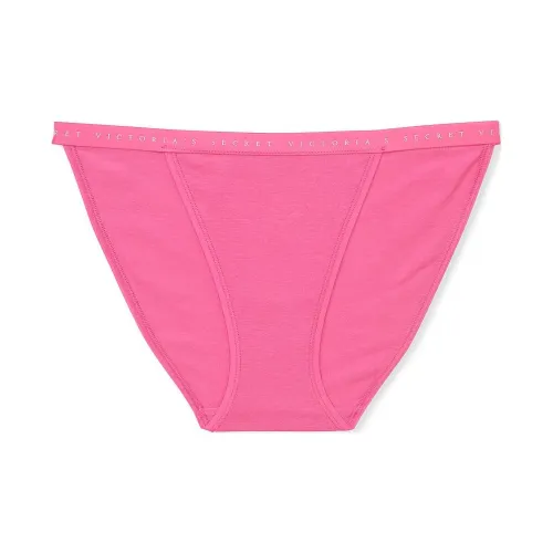 Victoria's Secret Эластичный хлопок STRING Бикини Panty Розовый Трусы Женские 1 Пачка Розовый