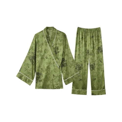 IIZZINI Пижамный комплект женский кобальтовый зеленый