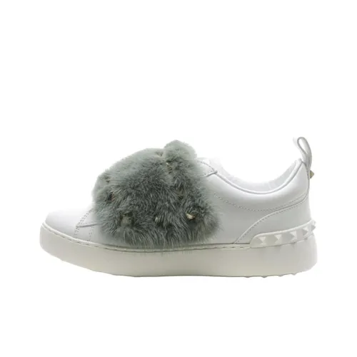 Valentino Rockstud Low Топ Кроссовки для скейтбординга Женские Белые