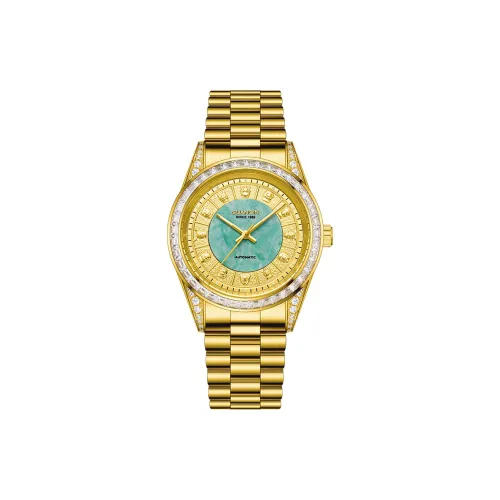 GUANQIN GJ16415 Автоматический Механический Механизм Нержавеющая Сталь Ремешок Часы Мужские Часы Золотистый Циферблат