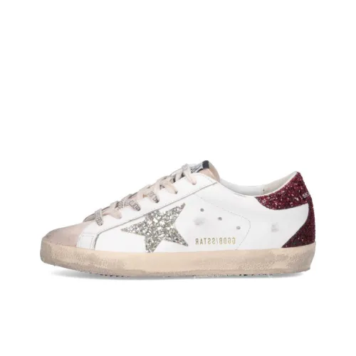 Golden Goose Супер Звезда Скейтборд Кроссовки Низкие Белые и Красные Женские