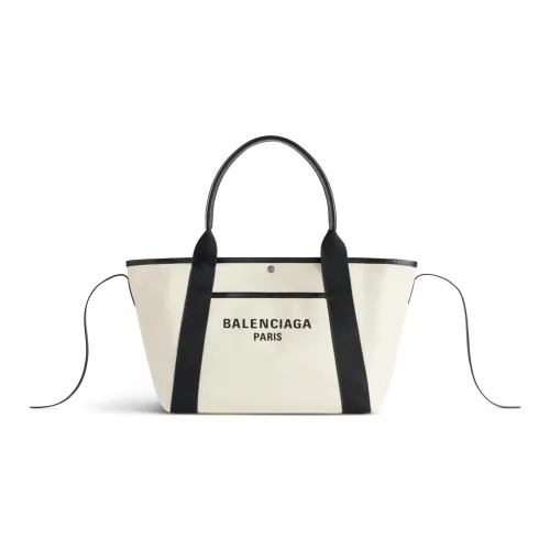 Balenciaga Хлопок холст тоут сумка сумка для покупок сумка среднего размера женская белая и черная