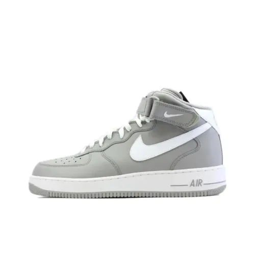 Nike Air Force 1 Амортизаторы Shock Absorbers Противоскользящие Устойчивые к истиранию MID Топ Баскетбольные кроссовки Мужские Серые