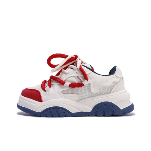 PAUL FRANK Slip-resistant Abrasion-resistant Low-top Скейтборд Кроссовки Женские Белые Синие