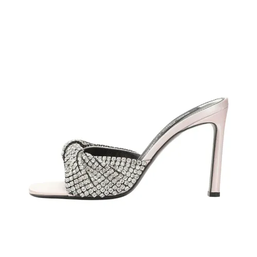 SERGIO ROSSI Слипоны 9,5 см Женские Серебряные Розовые