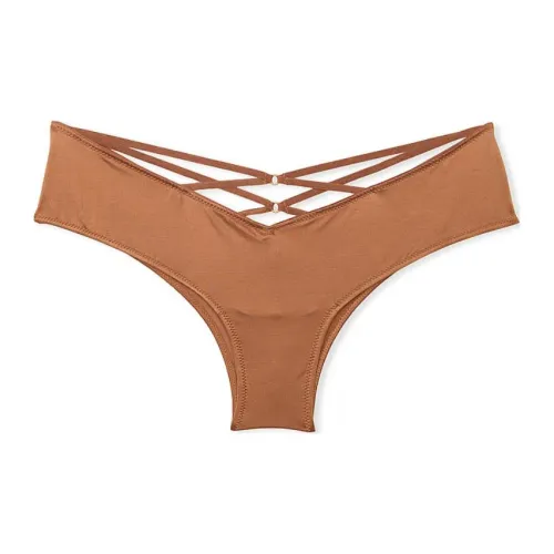 Victoria's Secret Very Sexy Strappy Фурнитура Cheeky Panty Карамель Нижнее белье Женские 1 упаковка Карамель