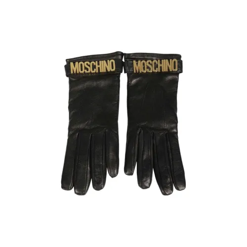 MOSCHINO Кожа, Металл Перчатки Женские