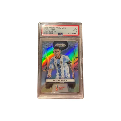 PANINI Messi PSA9 PRIZM Silver 2018 WORLD CUP Лионель Месси ЛЕВ Messi Сертифицированные Карты 1 Упаковка