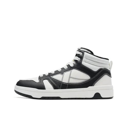 XTEP MAXX LITE Износостойкий и Легкий Высокий Топ Скейтборд Кроссовки Мужские Белый Черный