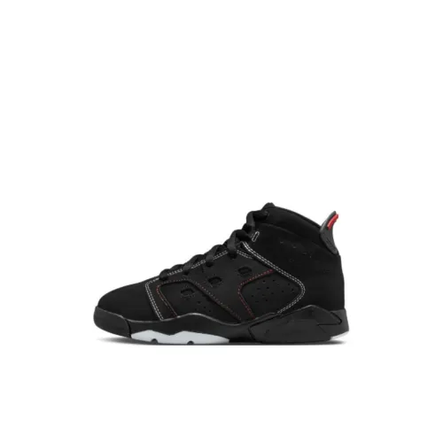 Jordan Air Jordan 6 Противоскользящие Устойчивые к износу Амортизаторы MID Детская баскетбольная обувь Черная