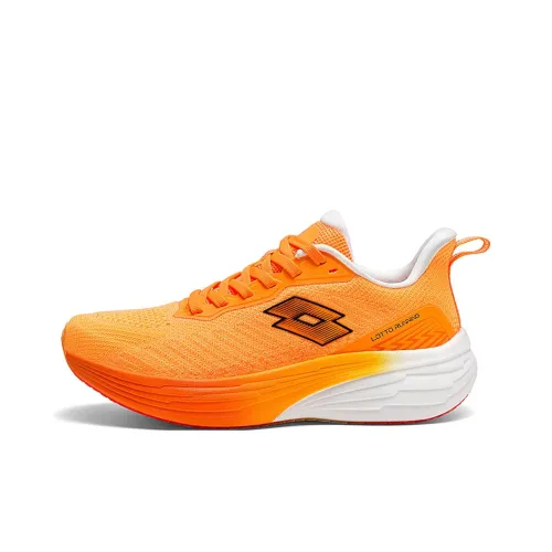 LOTTO Slip-resistant Abrasion-resistant Low Top Carbon Plate Training Running Shoes Women's Neon Orange LOTTO Противоскользящий Устойчивый к истиранию Низкий Топ Карбоновая Плита Тренировочные Беговые Кроссовки Женские Неоново-оранжевый