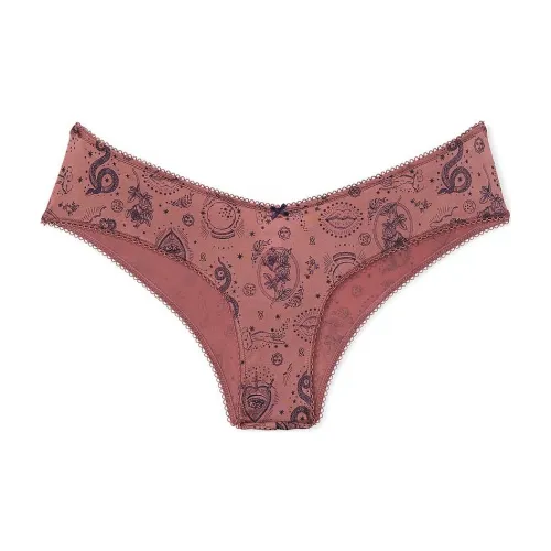 Victoria's Secret Very Sexy Strappy Фурнитура Cheeky Panty VRA Нижнее белье Женские 1 упаковка Винтаж Розовый