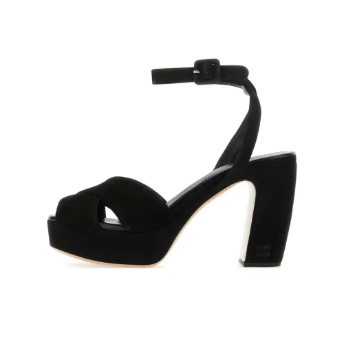 MIU MIU One Ремешок Сандалии 9,5 см Женские Черные