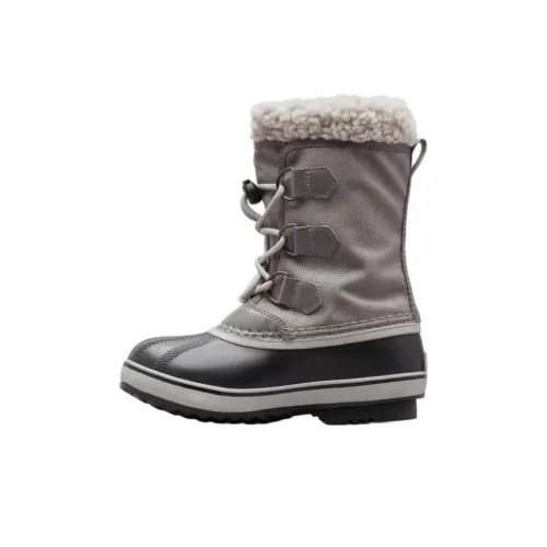 Школьный возраст SOREL YOOT PAC Водонепроницаемый Crew Детские ботинки Серый