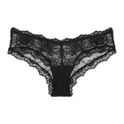 Victoria's Secret Very Sexy Strappy Фурнитура Cheeky Panty Черные трусы женские 1 упаковка черный