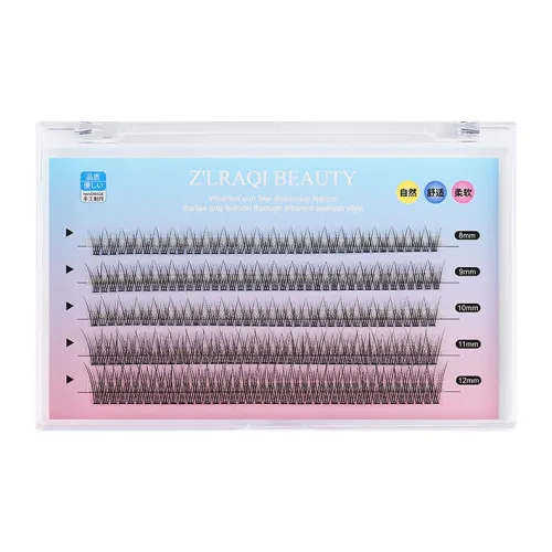 JIANYINGSHU Натуральный Искусственный Grafting Simple Накладные ресницы Один Cluster Glue Style 200 Штук Набор