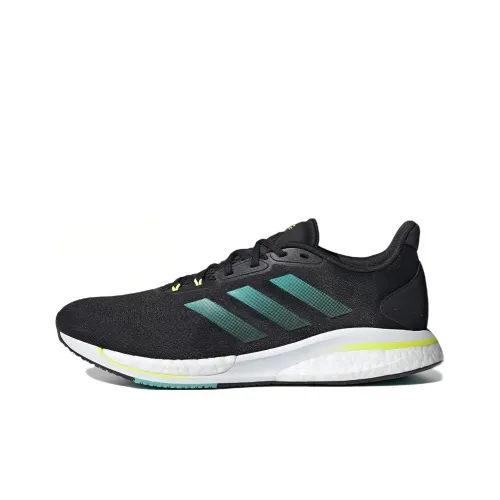 Adidas Supernova+ Амортизирующие шоки Противоскользящие и устойчивые к истиранию Дышащие Низкие беговые кроссовки Мужские Черные