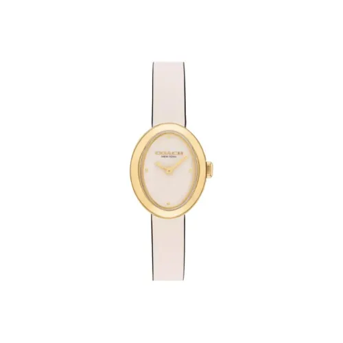 COACH Наручные часы Кварцевый механизм Кожаный ремешок 22,5 мм Розовый циферблат Женские часы