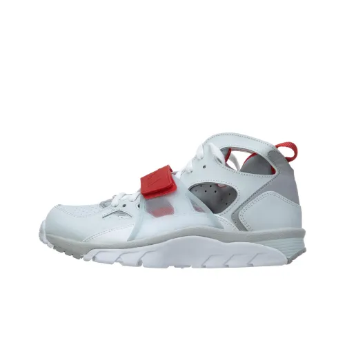 Nike Air Trainer Huarache Удобный и Прочный противоскользящий верхний слой винтажные баскетбольные кроссовки мужской серый и белый