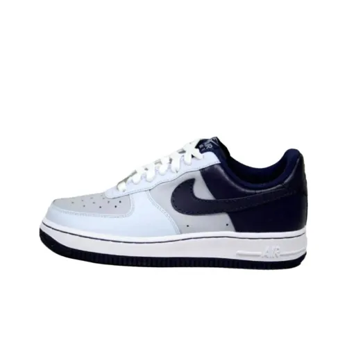 Nike Air FORCE 1 Slip-on Устойчивый к истиранию Низкий Топ Скейтбординг Кроссовки Женские Белый Синий