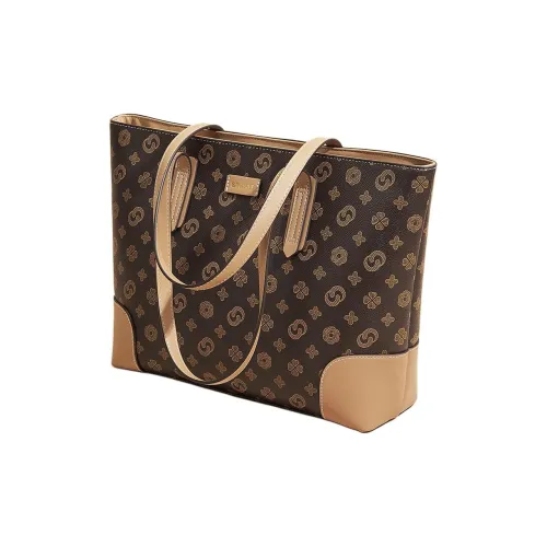 ST SAT Сумка через плечо из синтетической кожи большая женская кофейного экрю цвета