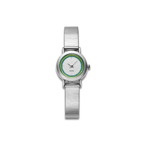 WUSSA Кварцевый механизм ремешок из нержавеющей стали женские часы серебристый циферблат