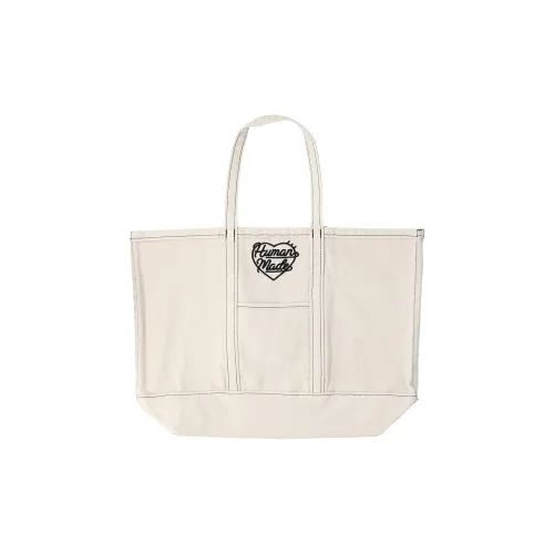 HUMAN MADE Хлопок Тоут Сумка Сумка для покупок Сумка Обычная Мужская Белая