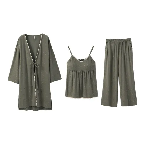 Aannsfam Pajama Комплект Женский Лист Лотоса Зеленый