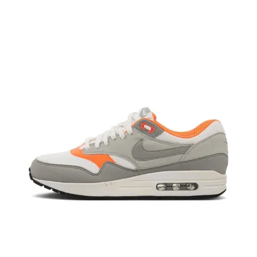 Nike Air Max 1 Low Топ Повседневная обувь Мужская Серый Белый Оранжевый