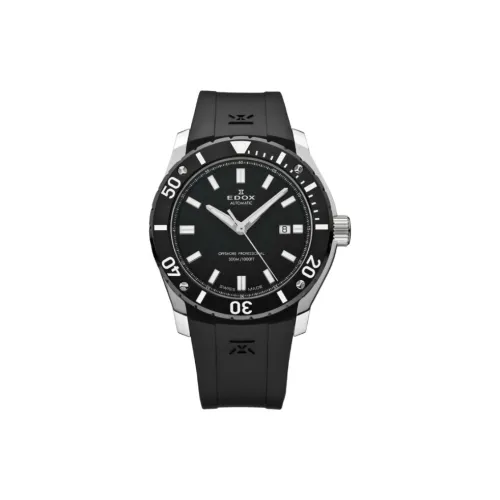 EDOX Автоматический Механический Механизм Мужские Часы 43 мм Черный