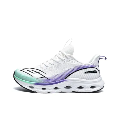 LOTTO Амортизация противоскользящий устойчивый к истиранию устойчивый к ударам низкий топ беговые кроссовки мужской белый фиолетовый