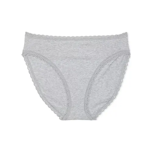 Victoria's Secret The LACIE Кружевная отделка Хлопок Высокая носка Трусики H г Нижнее белье Женские 1 упаковка Серый