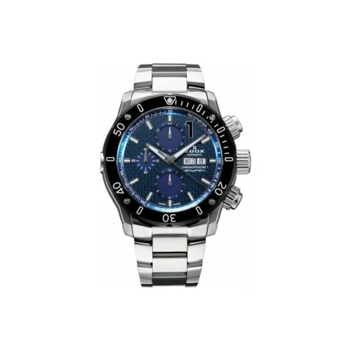 EDOX Автоматический Механический Механизм Мужские Часы 45 мм Синий