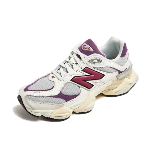 New Balance NB 9060 Дышащий Низкий Топ Casual Унисекс Белый Фиолетовый