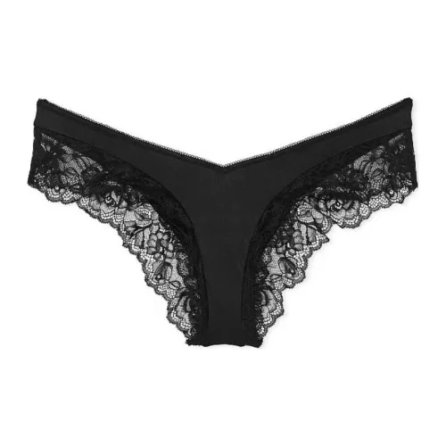 Victoria's Secret Very Sexy Strappy Cheeky Panty Черные Трусики-бикини Женские 1 Пачка Черный