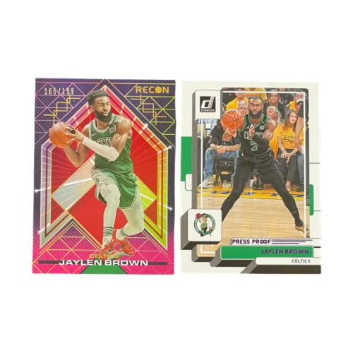 Panini 2021 22 Celtics Jaylen Коричневый SHOOTING+2023 Durex Коричневый 2 Карты Продукты Включены Спортивные Карты 2 шт