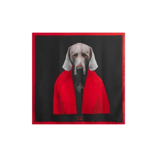 MaxMara Шелковые Шарфы Женские Черный Красный