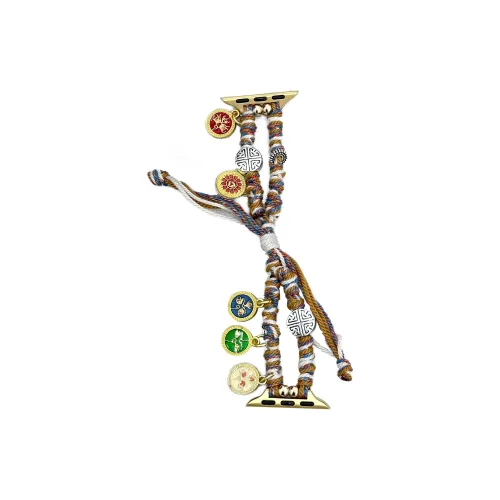 NCFCK Часы Полоска Apple Совместимость Хлопок Нефрит Шнур Материал