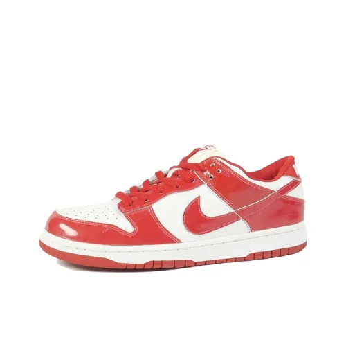 Nike Dunk Slip-Resistant Abrasion-Resistant Low Top Skateboard Shoes Unisex Red White Найк Dunk противоскользящие устойчивые к истиранию низкие топ скейтборд обувь унисекс красный белый