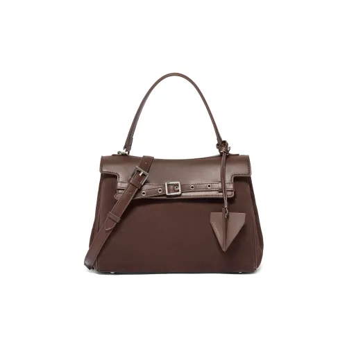 BELLE Корова Кожа Искусственная Кожа Ручная Сумка Сумка через плечо Женская Черная Кофейная