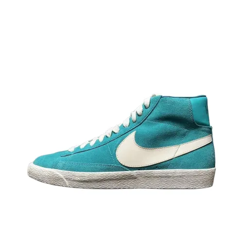 nike Blazer High Slip-Resistant Водонепроницаемый Устойчивый к износу MID Топ Скейтборд Кроссовки Мужской Синий