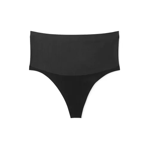 Victoria's Secret Тело By Victoria Сглаживающий Блестящий Стринг-панталоны Черное Нижнее белье Женское 1 упаковка Черное