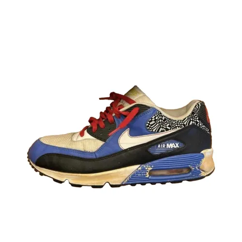 Nike Air Max 90 Low Топ Повседневные Беговые Кроссовки Унисекс Черный Синий Красный