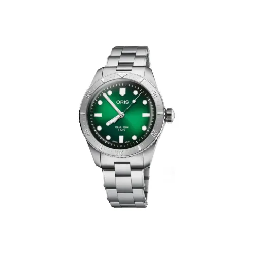Oris Diving Collection Автоматический Механический Механизм Мужские Часы Часы 38 мм Зеленый Циферблат