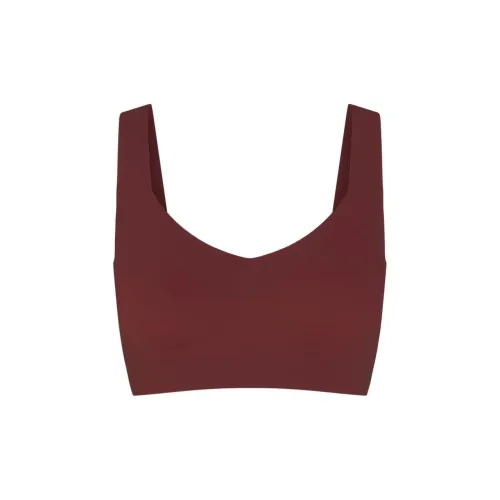SKIMS NAKED Plunge LONGLINE BRALETTE Бюстгальтер Женский 1 Пачка OXBLOOD Бычья кровь