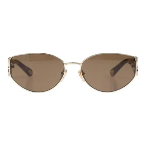 Chloe Металл Нерегулярная форма Солнцезащитные очки Женские Черепаховый